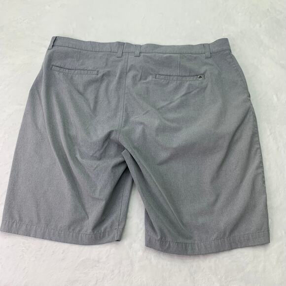 Travis Mathew Mens Sz 42 Gray Flat Front Chino Golf Performance Shorts Summer - Picture 5 of 9